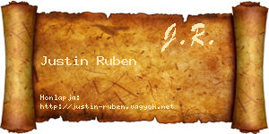 Justin Ruben névjegykártya